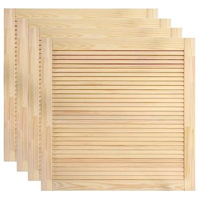 VidaXL Kastdeuren met lamellen 4 st 39,5x39,4 cm massief grenenhout