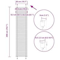 Pliss rolgordijn 50x200 cm stofbreedte 49,4 cm polyester zwart - thumbnail