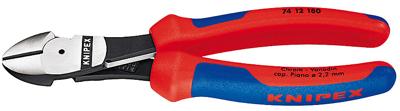 Knipex Kracht-zijsnijtang zwart geatramenteerd met meer-componentengrepen 180 mm - 7412180
