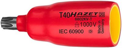 HAZET Dopsleutelbit · geïsoleerd 8802KV-T45 · 3/8 inch (10 mm) vierkant hol · Binnen-TORX®-profiel · SW T45