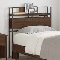 Opberghoofdbord met opslag bruin eikenkleur 75 cm Bewerkt hout - thumbnail