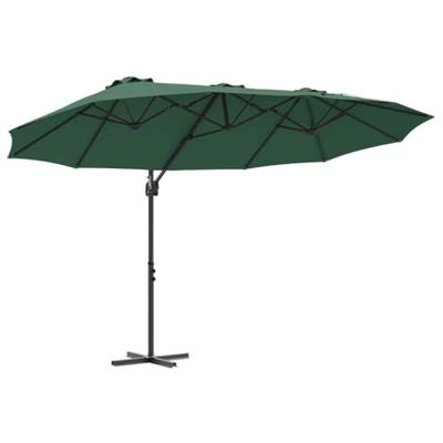 Tuin Cantilever Parasol met slot Groen 372 x 198 x 253 cm Tuin Cantilever Parasol met slot Groen 372 x 198 x 253 cm