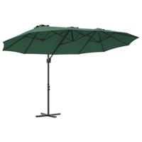 Tuin Cantilever Parasol met slot Groen 372 x 198 x 253 cm - thumbnail