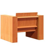 Tuinbank 79x60x62 cm massief grenenhout wasbruin - thumbnail