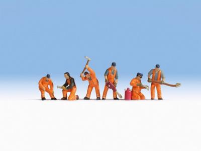 NOCH 15276 H0 Spoorwerkers figuren Staand, Geverfd