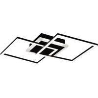 LED Plafondlamp 25W Dimbaar Warm Wit 3000K - Vierkant Mat Zwart Aluminium - thumbnail