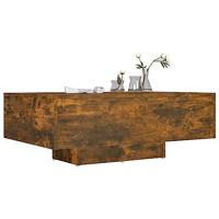 Salontafel 85x55x31 cm bewerkt hout gerookt eikenkleurig - thumbnail