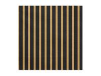 Servetten gestreept zwart/goud 20 stuks - thumbnail