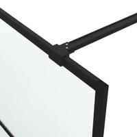 Inloopdouchewand 90x195 cm mat ESG-glas zwart - thumbnail