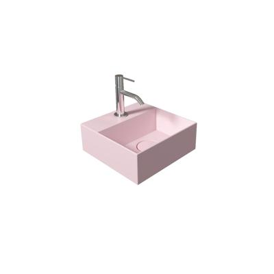 Fontein Salenzi Spy 30x30 cm Mat Roze (inclusief bijpassende waste)