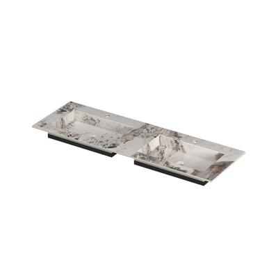 INK Post Wastafel keramische slab envelop bak dubbel 2 kraangaten 140x45x1 Island glossy INK Post Wastafel keramische slab envelop bak dubbel 2 kraangaten 140x45x1 Island glossy
