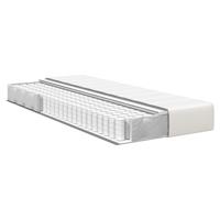 Bedmatras met matras Crme 90 x 190 cm Stof - thumbnail