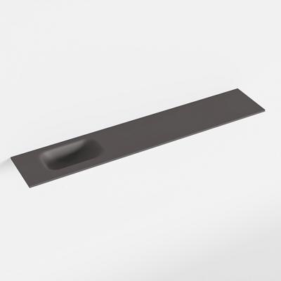 MONDIAZ EDEN Dark_grey solid surface inleg wastafel voor toiletmeubel 120cm. Positie wasbak links MONDIAZ EDEN Dark_grey solid surface inleg wastafel voor toiletmeubel 120cm. Positie wasbak links