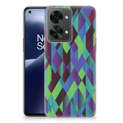 OnePlus Nord 2T | TPU Hoesje | Abstract Green Blue