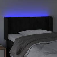 Hoofdbord LED 83x16x78/88 cm fluweel zwart - thumbnail