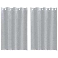 VidaXL Voile gordijn 2 pcs donkergrijs 140 x 140 cm polyester - thumbnail