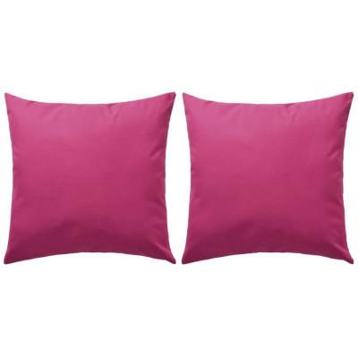 VidaXL Buitenkussens 45x45 cm roze 2 st