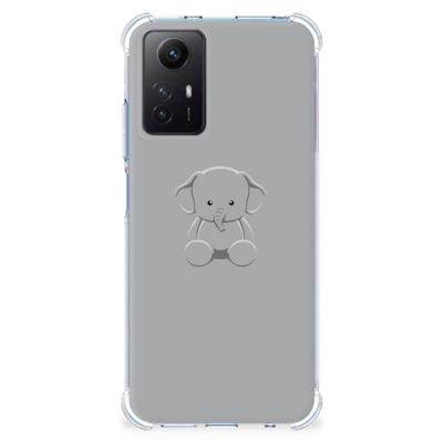 Xiaomi Redmi Note 12s Stevig | Bumper Hoesje | Grijs Baby Olifant Xiaomi Redmi Note 12s Stevig | Bumper Hoesje | Grijs Baby Olifant