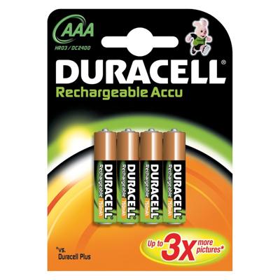 Duracell Plus AAA oplaadbare batterijen - 4 stuks