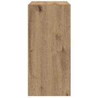 Boekenkast 31x24x52 cm bewerkt hout artisanaal eikenkleurig - thumbnail