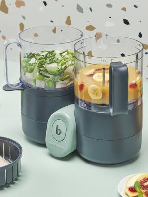 BABYMOOV Nutribaby One multifunctionele keukenmachine, kookplaat en blender zwart/grijs