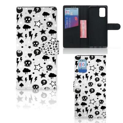 Telefoonhoesje met Naam Samsung Galaxy A02s | M02s Silver Punk Telefoonhoesje met Naam Samsung Galaxy A02s | M02s Silver Punk