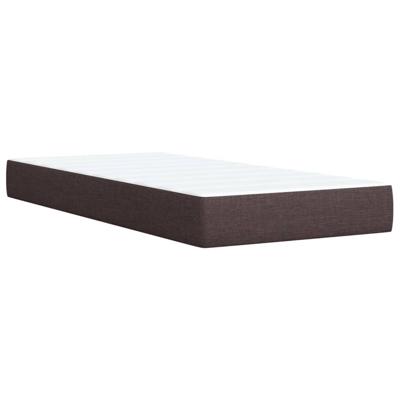 Boxspring met matras stof donkerbruin 140x200 cm - thumbnail