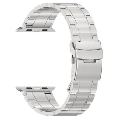 Titanium Premium Link bandje - Zilver - Geschikt voor Apple Watch 38mm / 40mm / 41mm / 42mm