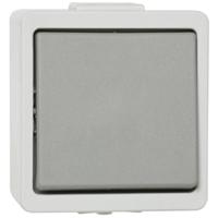Waterdichte schakelaar grijs voor buiten - thumbnail