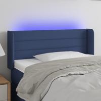 Hoofdbord LED 93x16x78/88 cm stof blauw - thumbnail