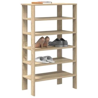 VidaXL Schoenenrek 61x32x105 cm bewerkt hout sonoma eikenkleurig VidaXL Schoenenrek 61x32x105 cm bewerkt hout sonoma eikenkleurig