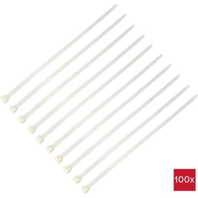 TRU COMPONENTS TC-12626016 Kabelbinder 550 mm 12.7 mm Natuurlijk wit HVAC 100 stuk(s)