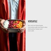 Zwart+Blum Stalen Voedseldoos Groot - 206x159x79mm - Grijs/Rood - thumbnail