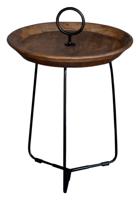 Brix Bijzettafel Nancy Mangohout en staal, 45cm - Rond - thumbnail