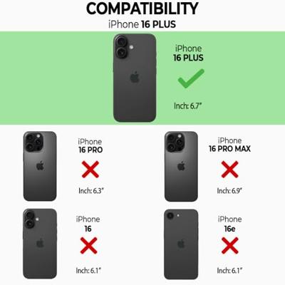 Høyde iPhone 16 Plus hoesje - Backcover met siliconen ringen - Transparant Høyde iPhone 16 Plus hoesje - Backcover met siliconen ringen - Transparant