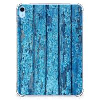iPad (2022) 10.9 Silicone Tablet Hoes Wood Blue - thumbnail