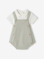 Babyset 2-delige bloomer body saliegroen - thumbnail