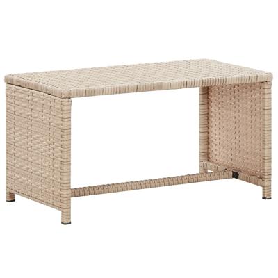 VidaXL Salontafel 70x40x38 cm poly rattan beige