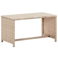VidaXL Salontafel 70x40x38 cm poly rattan beige - thumbnail