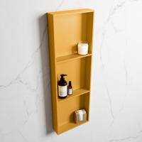 MONDIAZ EASY Nis 89,5x29,5cm in solid surface kleur Ocher | Ocher. 3 vakken geschikt voor in- of opbouw - thumbnail