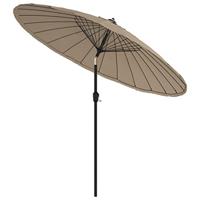 VidaXL Parasol met aluminium paal 250 cm taupe - thumbnail