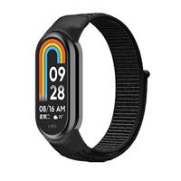 By Qubix - Sport loop nylon bandje - Zwart - Compatible met Xiaomi Smart Band 8 & 9 - Compatible Xiaomi bandje - thumbnail