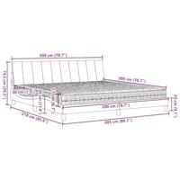 Bed met matras "Hanko" stof donkergrijs 200x200 cm - thumbnail