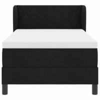 Boxspringbed met matras met matras Zwart 90 x 200 cm Stof - thumbnail