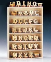 Bongers Speelgoed Houten letter c met wieltjes 6 cm hoog - thumbnail