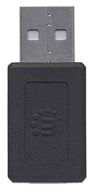 Manhattan USB 2.0 Adapter [1x USB-A 2.0 stekker - 1x USB-C bus] Adapter Stekker past op beide manieren
