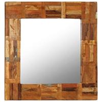 VidaXL Wandspiegel 60x60 cm massief gerecycled hout - thumbnail