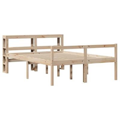 Seniorenbed met hoofdbord massief grenenhout 140x200 cm