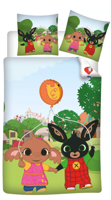 Bing en Sula peuterdekbedovertrek - 100 x 135 cm - Katoen Bing en Sula peuterdekbedovertrek - 100 x 135 cm - Katoen