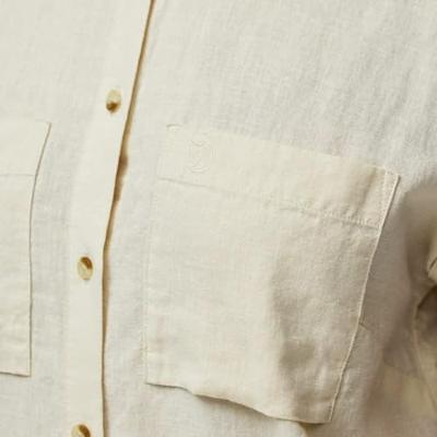 Fjallraven Övik Hemp SS Shirt Dames Chalk White S